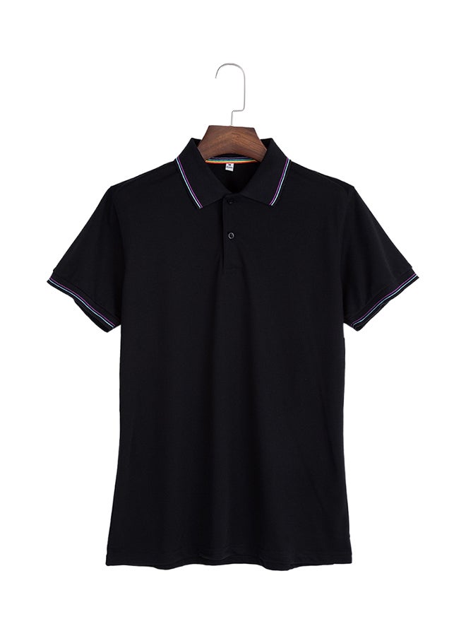Polo Neck Casual Shirt Black  - Image 1