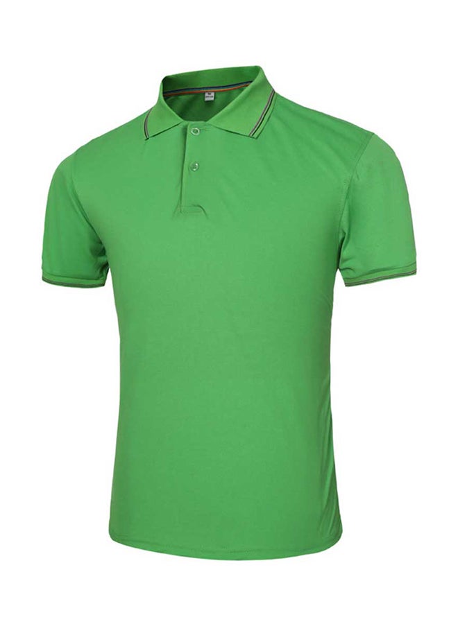 Polo Neck Casual Shirt Green  - Image 1