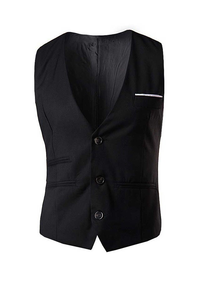 V Neck Waistcoat Black - v1519238688/N13397361V_1