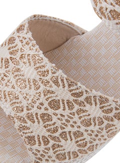Generic Bohemian Magic Tape High Heels Sandal White/Beige  - Image 5