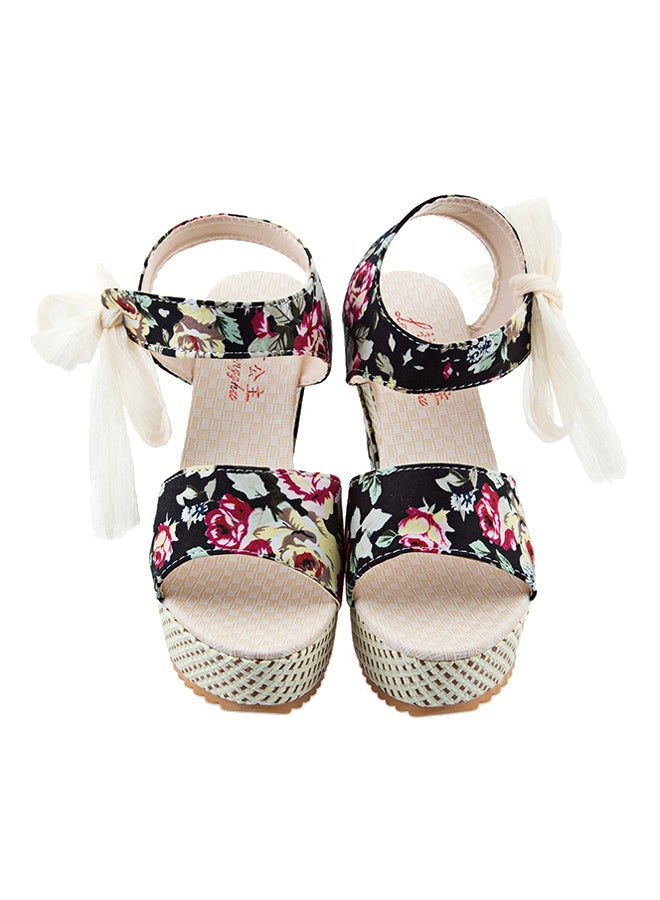 Generic - Flower Print Wedge Heel Sandal Multicolour - Image 1