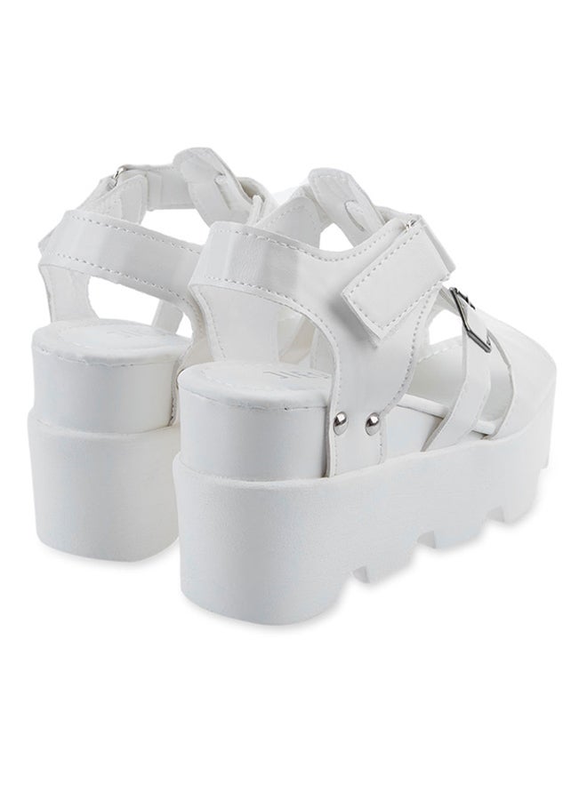 Ankle Strap Sandal White - Image 2