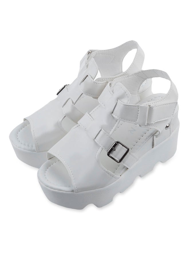 Ankle Strap Sandal White - Image 3
