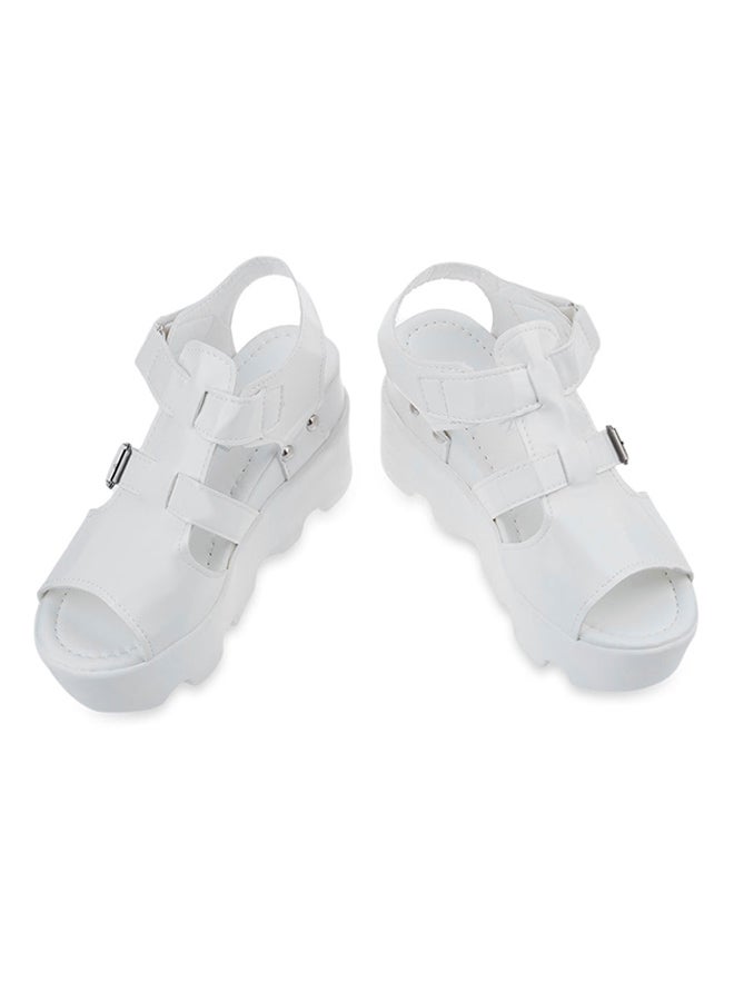 Ankle Strap Sandal White - Image 4