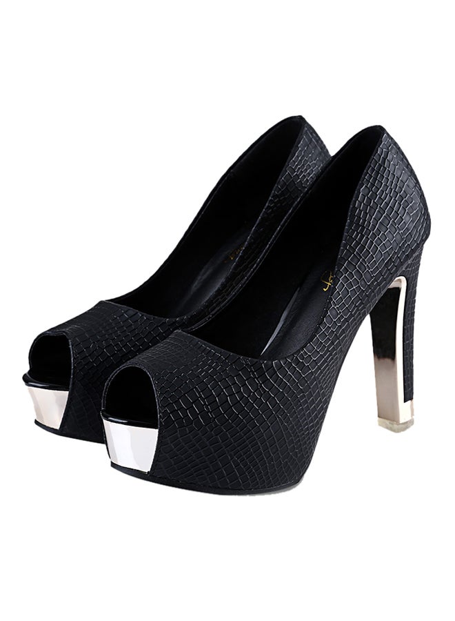 High Heel Pump Shoe Black - Image 4