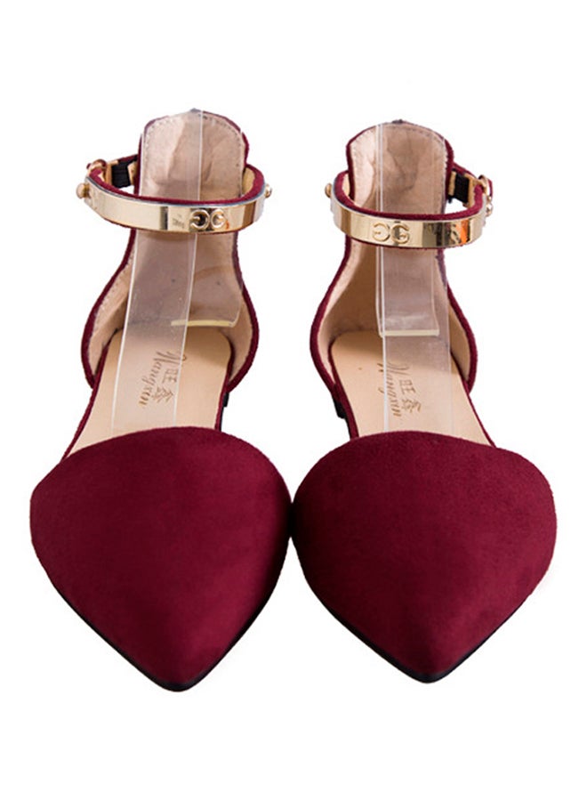 Generic - Buckle T-Strap Sandal Red - Image 1