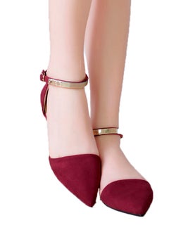Generic Buckle T-Strap Sandal Red  - Image 3