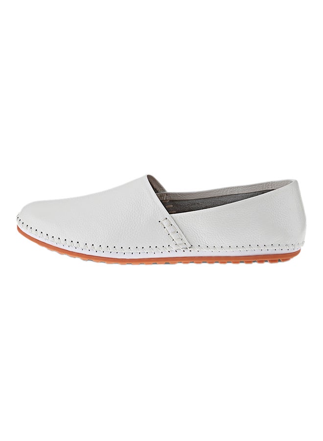 Handwork Leather Comfort Shoe White - Image 3