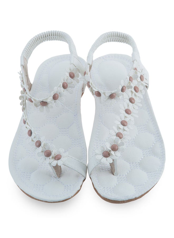Bohemia Toe-Ring Flat Sandal White - Image 2