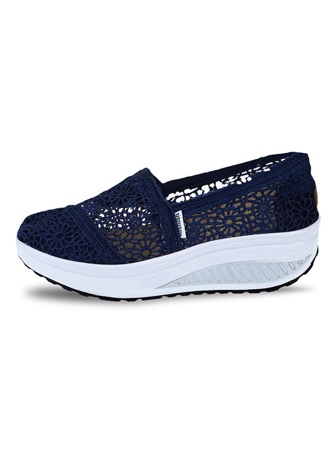 Generic Hollow Slip On Platform Comfort Shoe Deep Blue  - Image 1