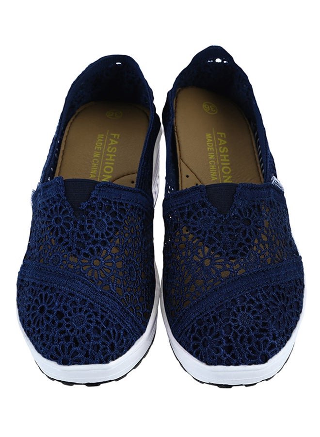 Generic Hollow Slip On Platform Comfort Shoe Deep Blue  - Image 2