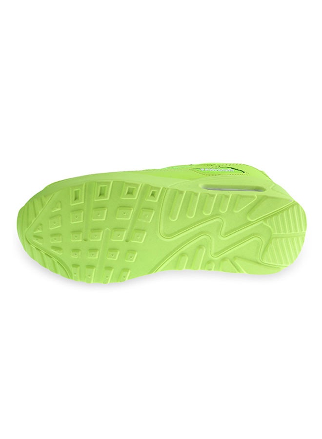 Patchwork Running Shoe Neon Green - Image 5