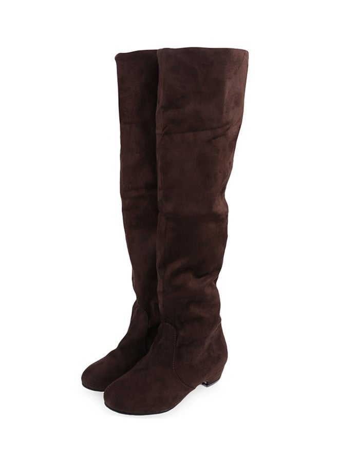 Generic - Vintage Knee High Boot Brown - Image 1