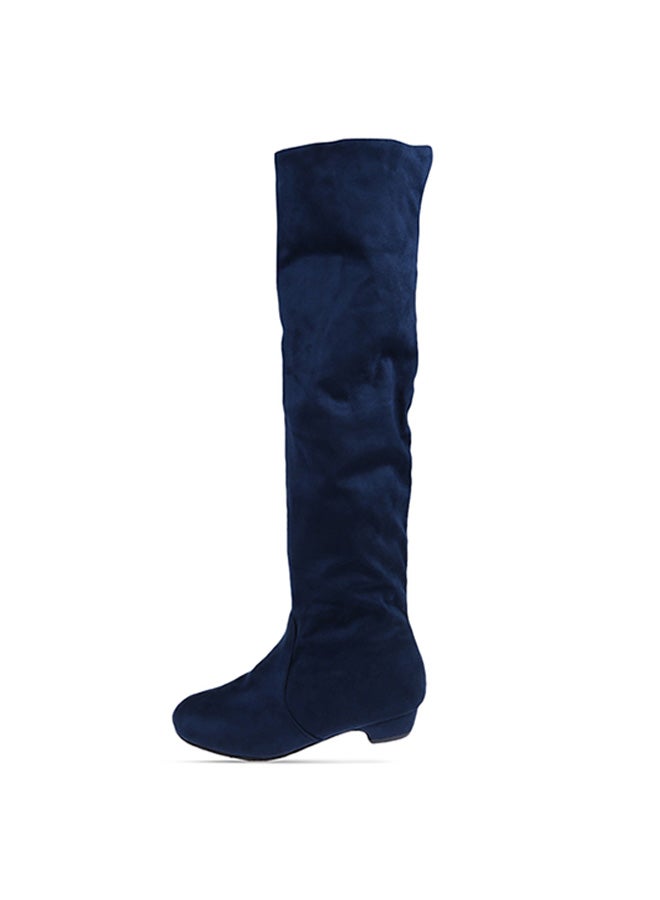 Generic - Vintage Knee High Boot Deep Blue - Image 1