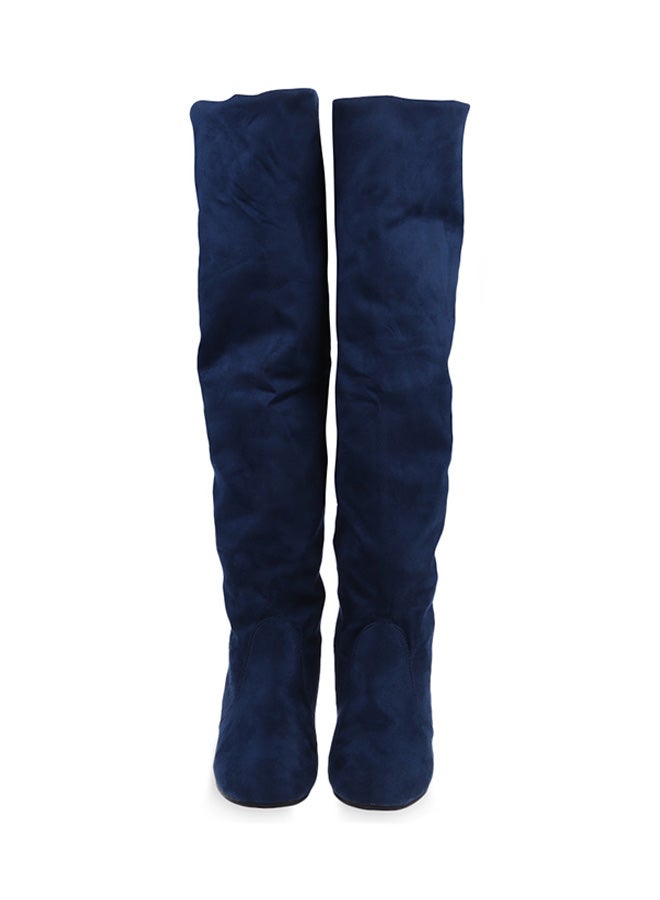 Generic - Vintage Knee High Boot Deep Blue - Image 1