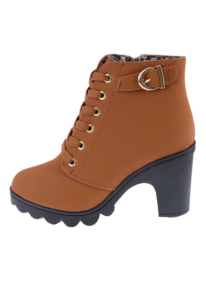 High Heel Ankle Boot Brown  - Image 1