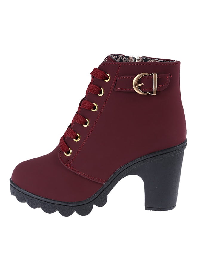 Generic - High Heel Ankle Boot Red - Image 1