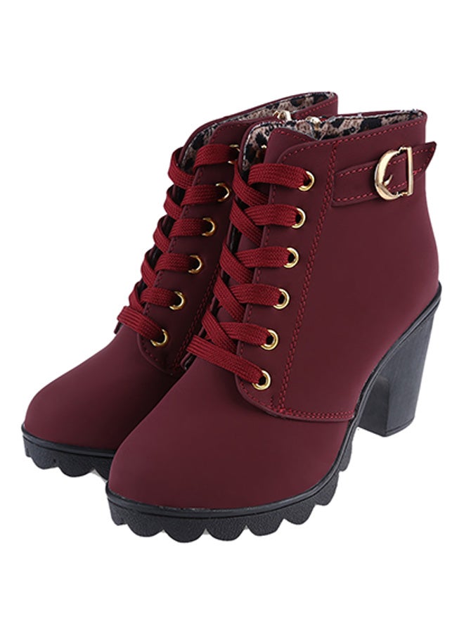Generic - High Heel Ankle Boot Red - Image 1