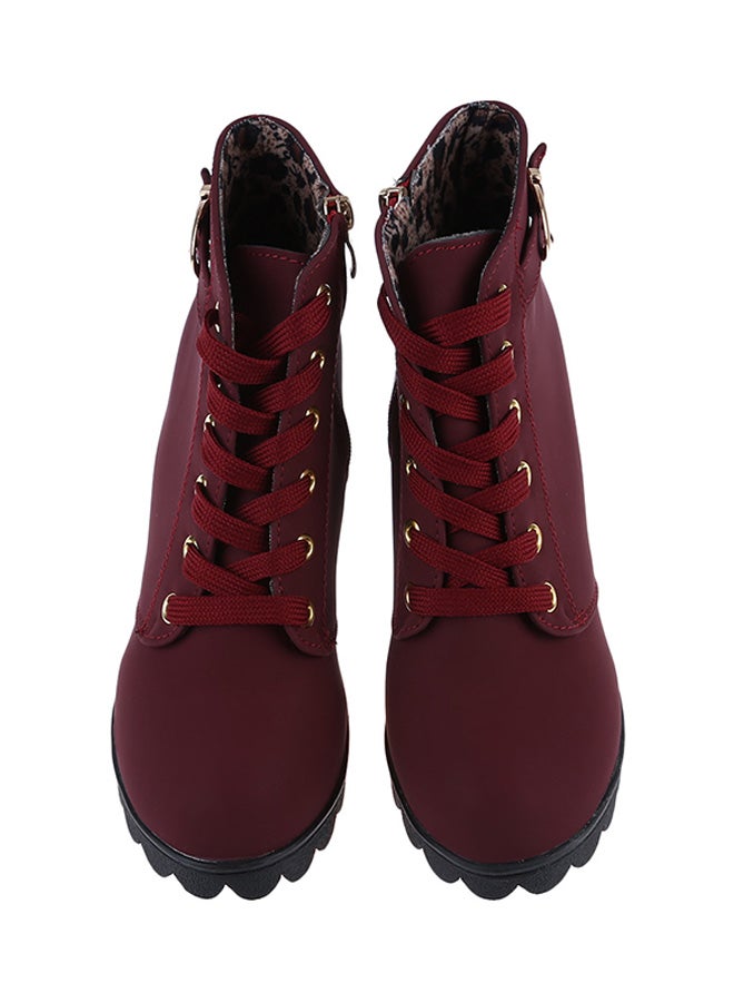 Generic - High Heel Ankle Boot Red - Image 1