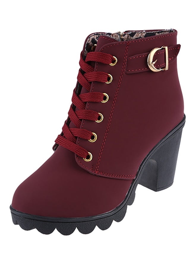 Generic - High Heel Ankle Boot Red - Image 1