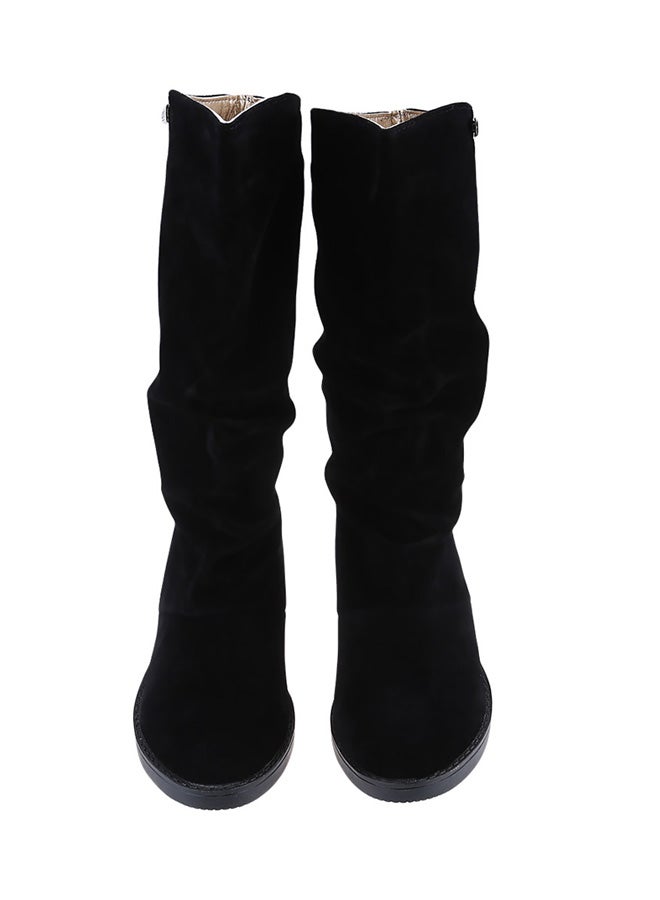 Generic - Flat High Leg Slouch Boot Black - Image 1