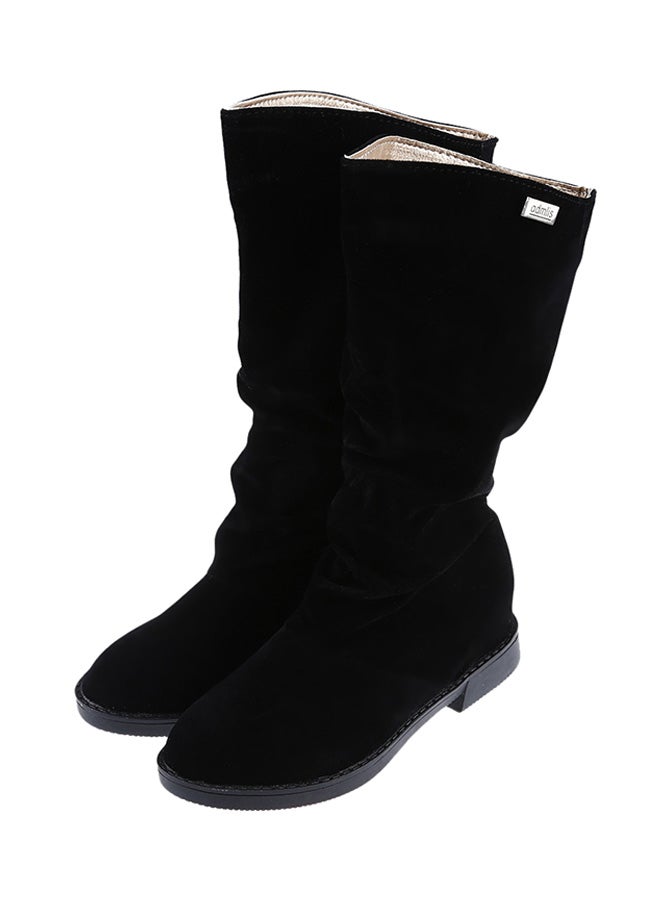 Generic - Flat High Leg Slouch Boot Black - Image 1