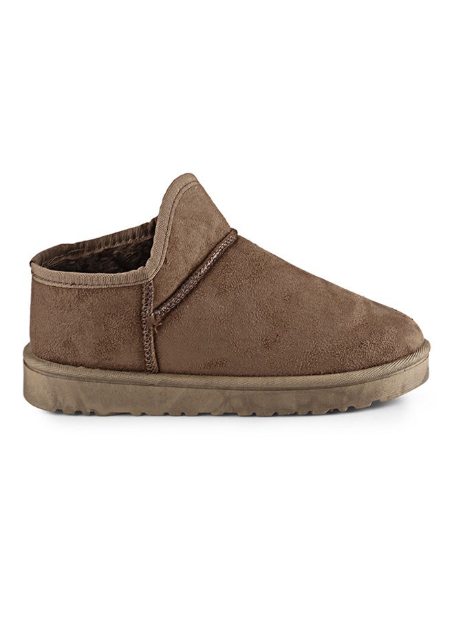 Generic - Casual Warm Flat Snow Booties Brown - Image 1