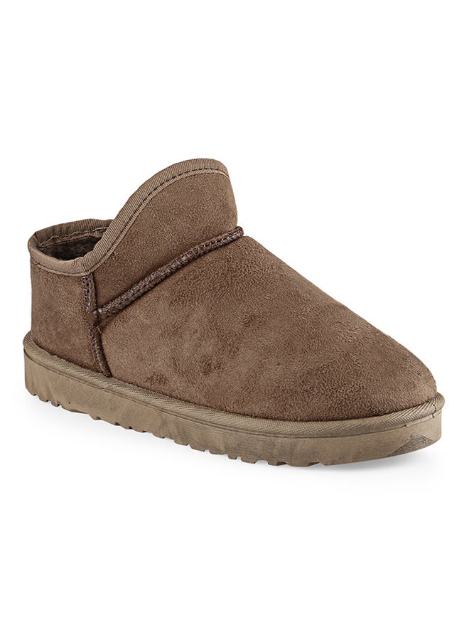 Generic - Casual Warm Flat Snow Booties Brown - Image 1