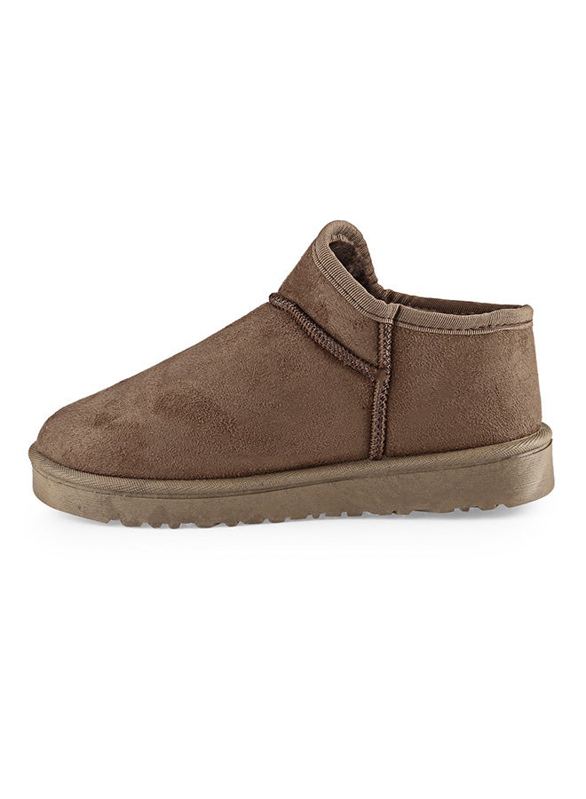 Generic - Casual Warm Flat Snow Booties Brown - Image 1