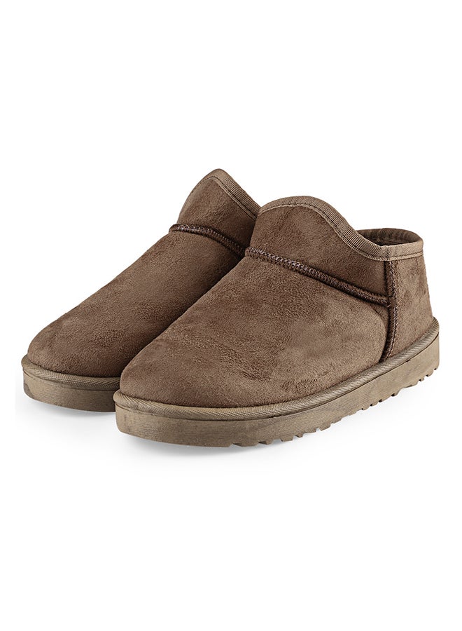 Generic - Casual Warm Flat Snow Booties Brown - Image 1