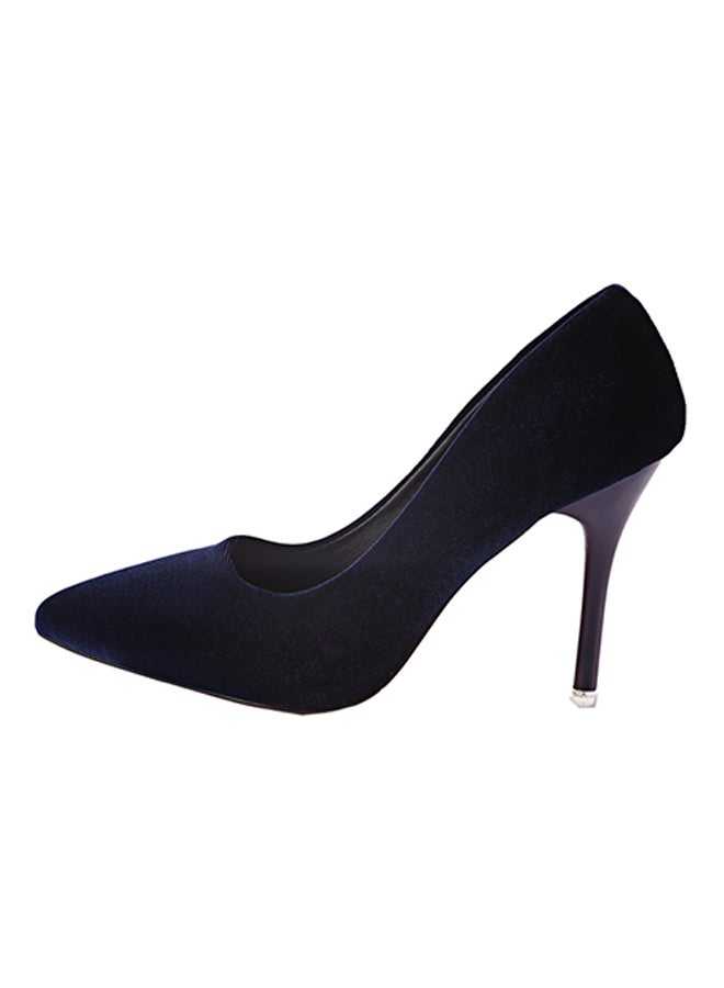 Thin High Heel Pump Shoe Purplish Blue - Image 5