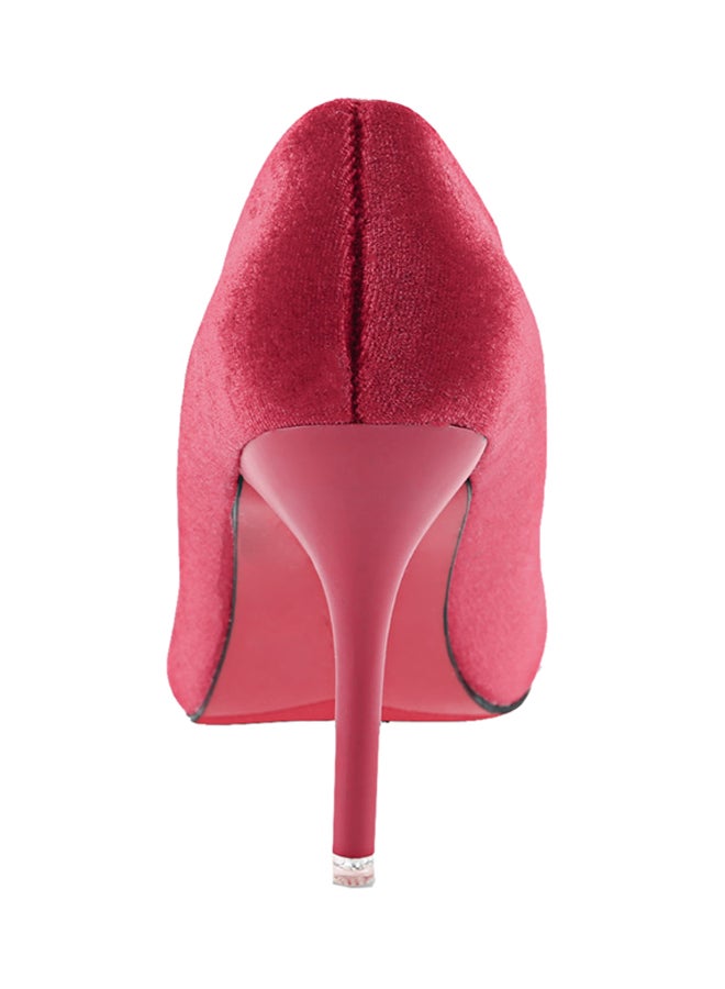 Thin High Heel Pump Shoe Red - Image 2