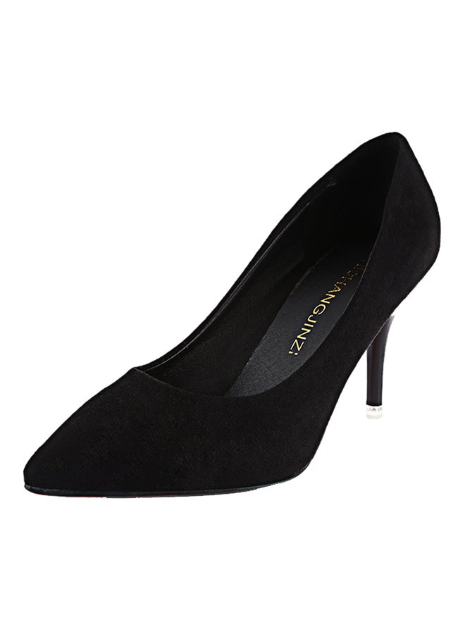 Thin Heel Pump Shoe Black - Image 3