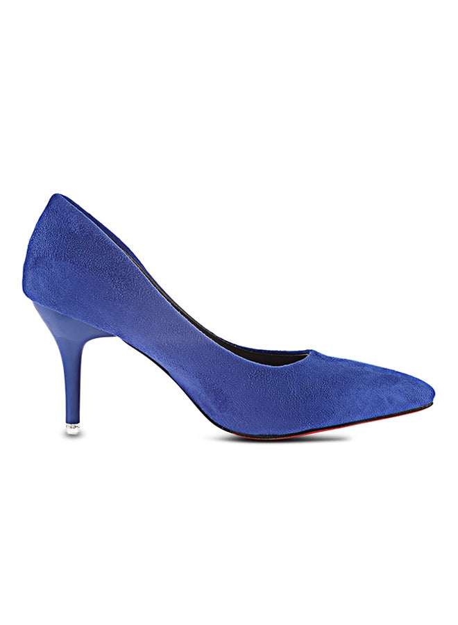 Thin Heel Pump Shoe Blue - Image 4