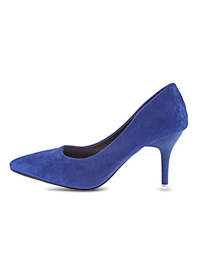 Thin Heel Pump Shoe Blue - Image 5