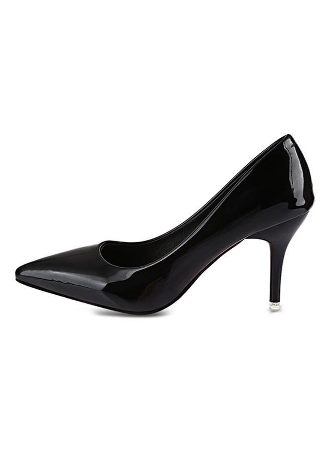 Thin Heel Pump Shoe Luminous Black - Image 5