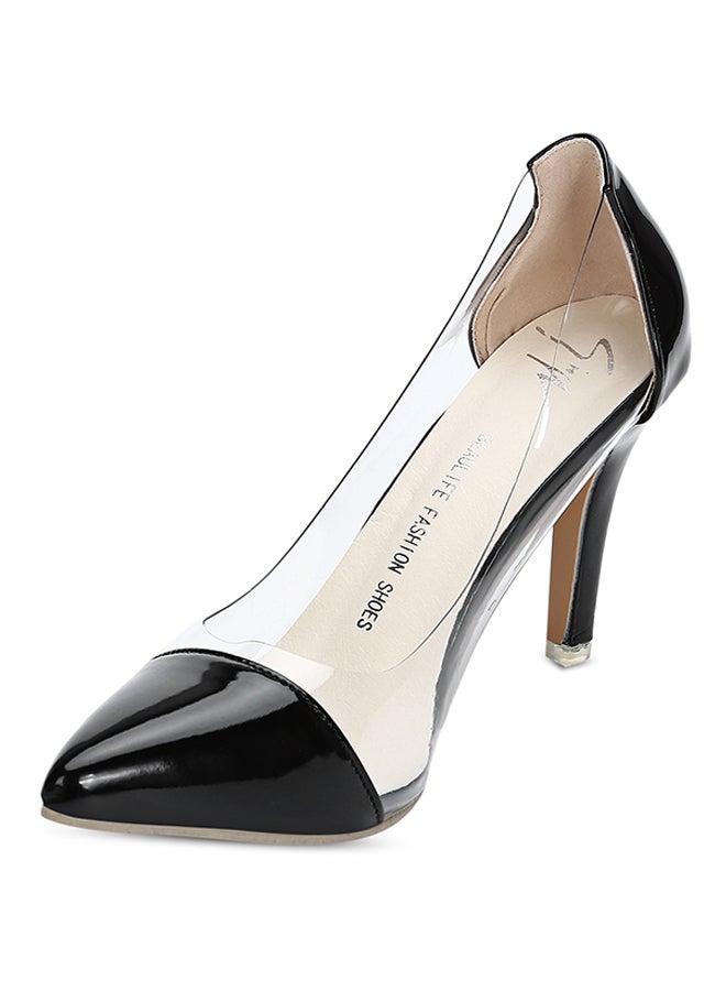 Pointed Toe High Heel Pump Shoe Black - Image 1