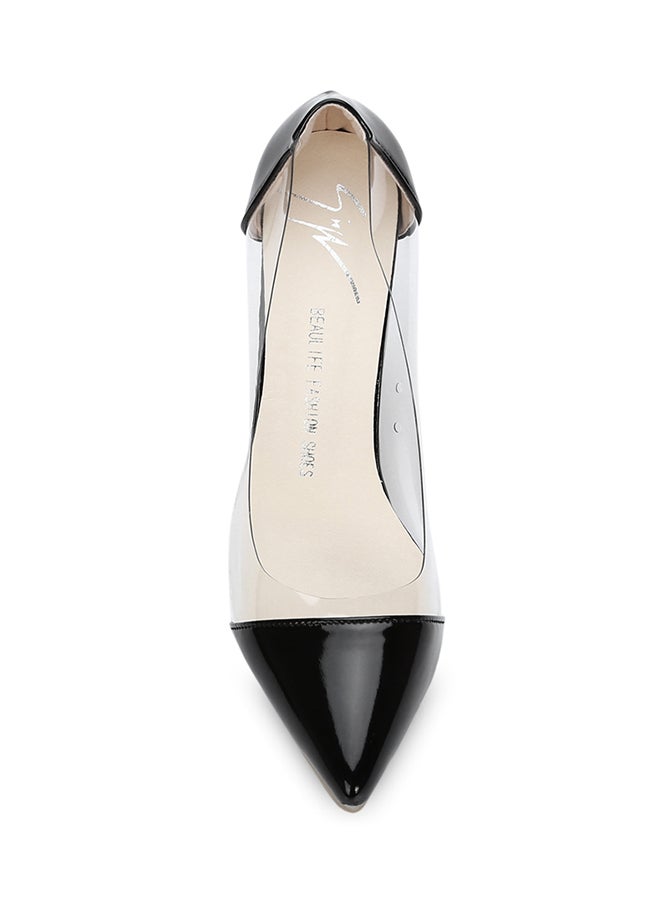 Pointed Toe High Heel Pump Shoe Black - Image 3