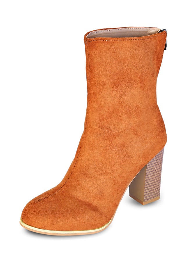 Chunky Mid-Calf Boot Brown  - Image 1