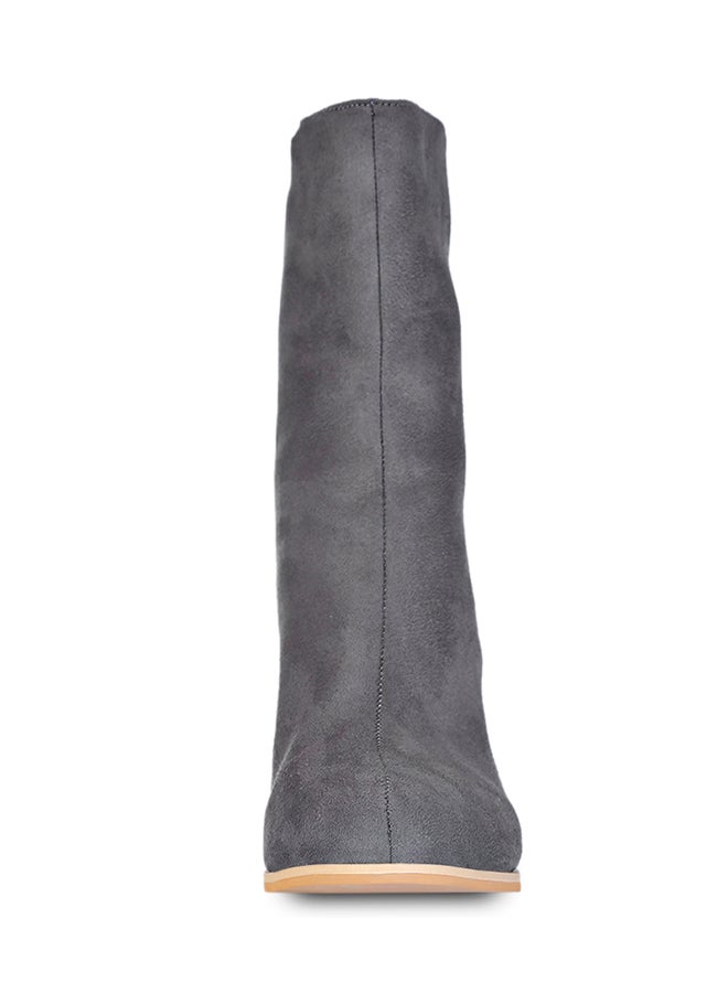 Chunky Mid-Calf Boot Grey  - Image 2