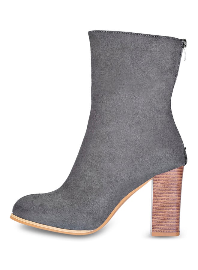 Chunky Mid-Calf Boot Grey  - Image 4