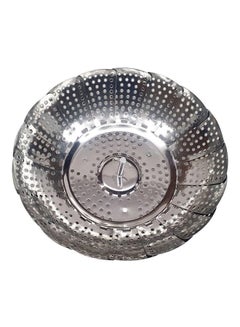 YupFun Folding Stainless Steel Vegetable Steamer Basket Silver 9inch  - Image 1