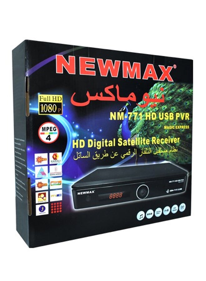 نيوماكس - جهاز استقبال ستالايت رقمي عالي الدقة HD-771 أسود - Image 1