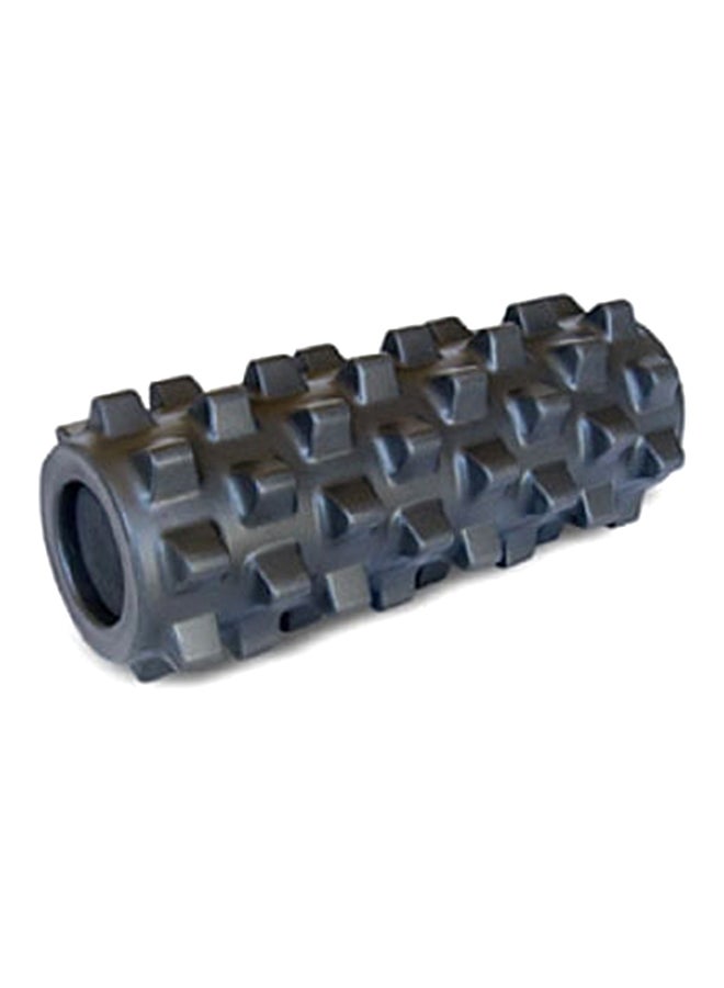 12" Compact Textured Muscle Foam Roller - Extra-Firm - Black