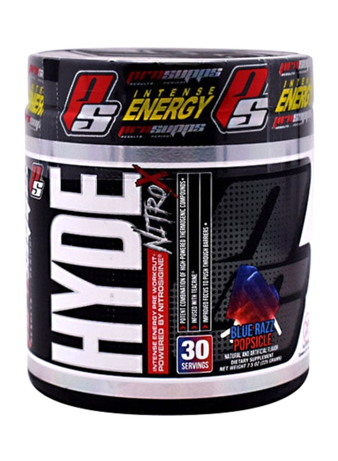 PRO SUPPS - Mr.Hyde Nitro X Intense Pre-Workout Dietary Supplement - Blue Razz Popsicle - Image 1
