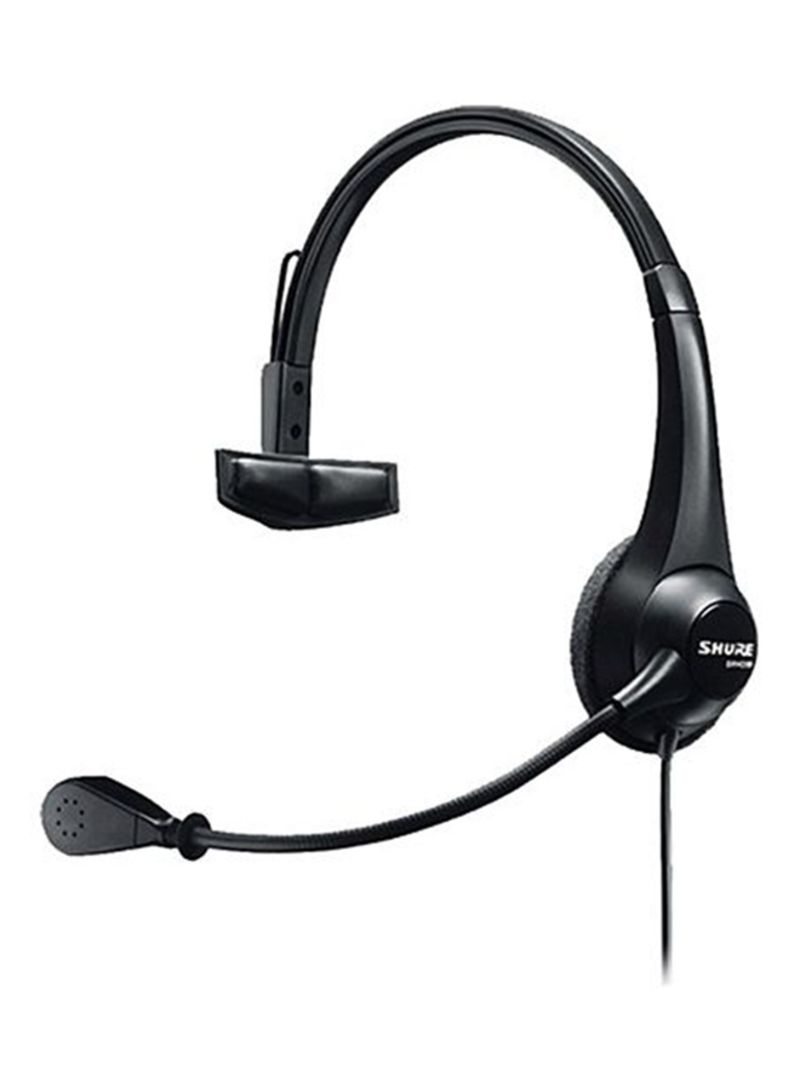 Shure Lightweight Single-Sided Broadcast Headset Black 