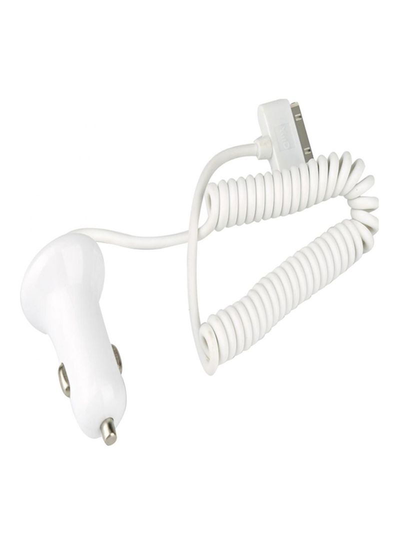 Generic - Car Charger For Apple iPod White - Image 1