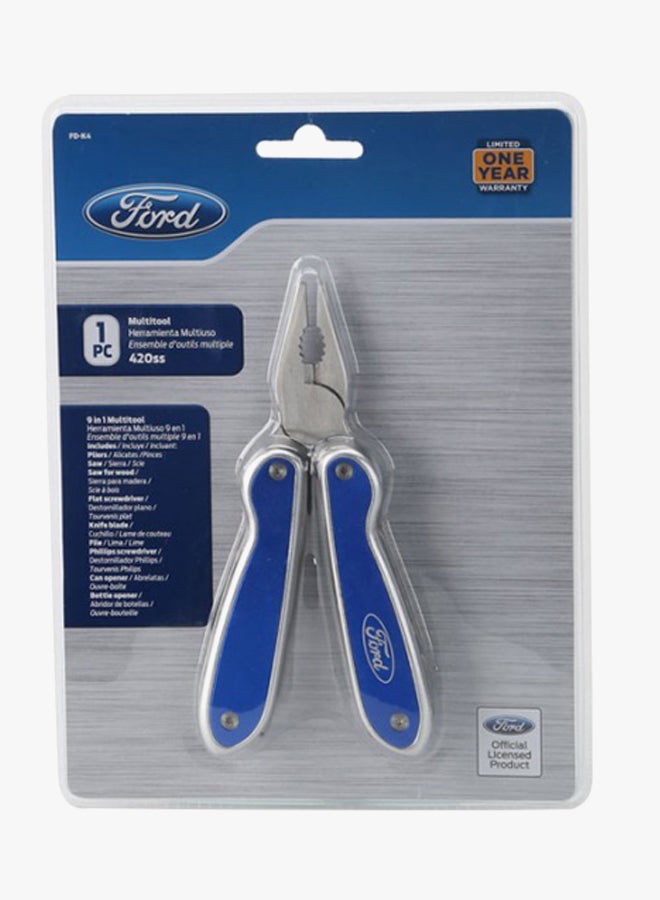Ford 9-In-1 Multi Tool Blue/Silver 3.5x3.5x18inch - Image 2