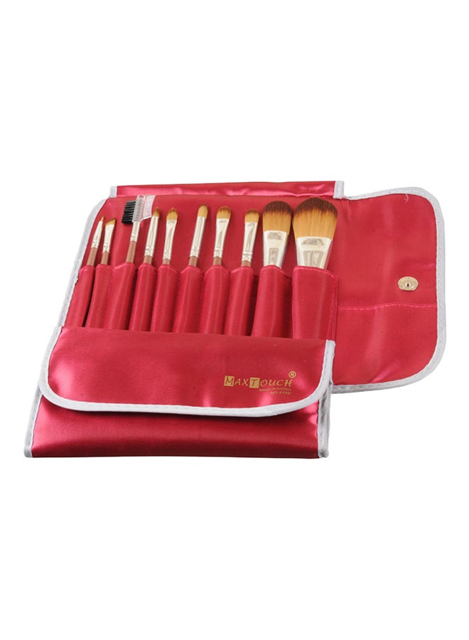 Max Touch - 10-Piece Make Up Brush Set Multicolour - Image 1