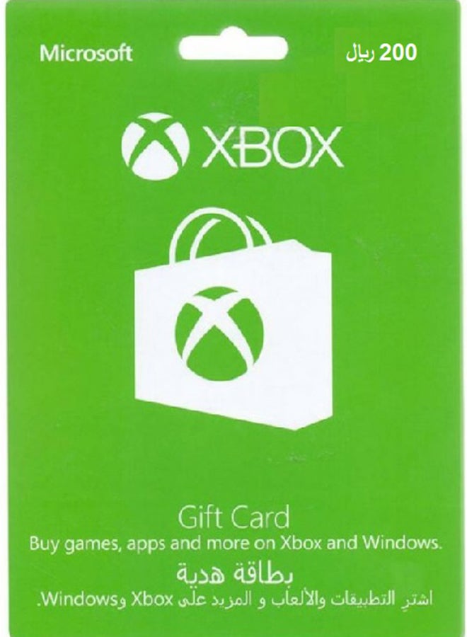 مايكروسوفت بطاقة هدايا إكس بوكس بقيمة 200 ريال سعودي